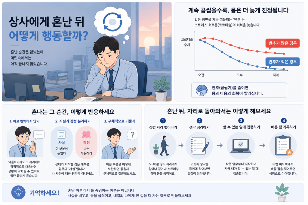 상사에게 혼난 뒤 해야하는 행동 4가지