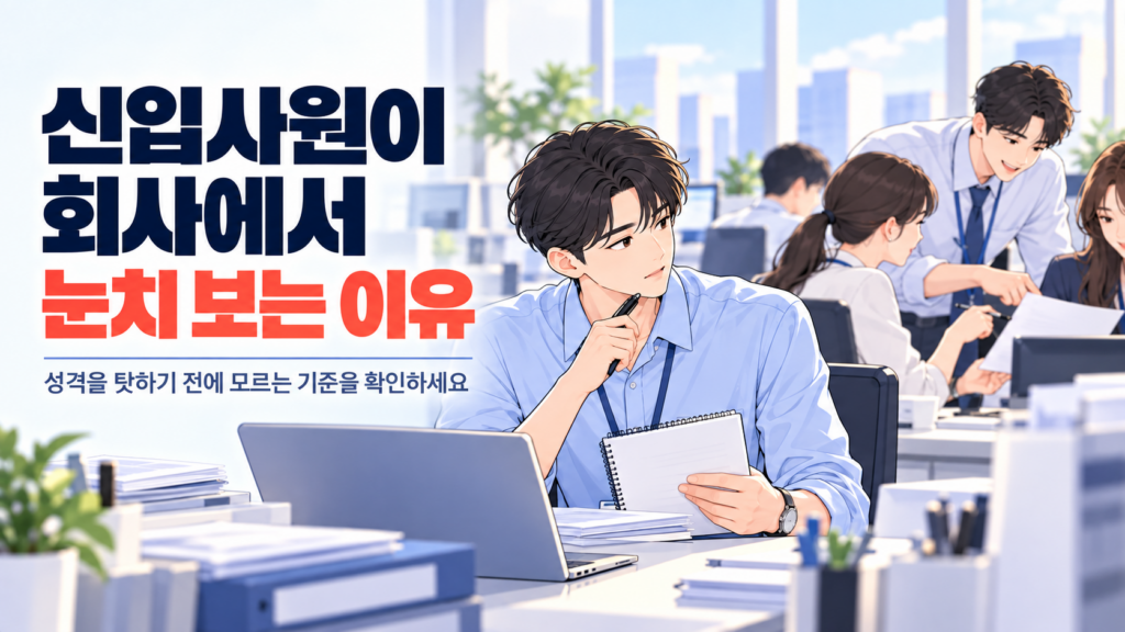 신입사원이 회사에서 눈치 보는 이유를 생각하며 모르는 업무 기준을 메모하는 신입사원