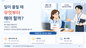 일이 몰릴 때 사무실에서 여러 요청과 3페이지에 멈춘 기획서 사이의 업무 우선순위를 고민하는 직장인